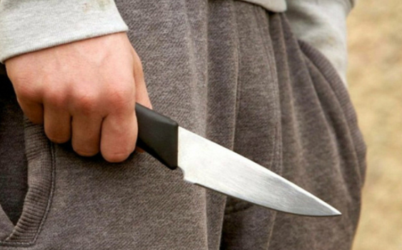 Student with a knife in Sterlitamak