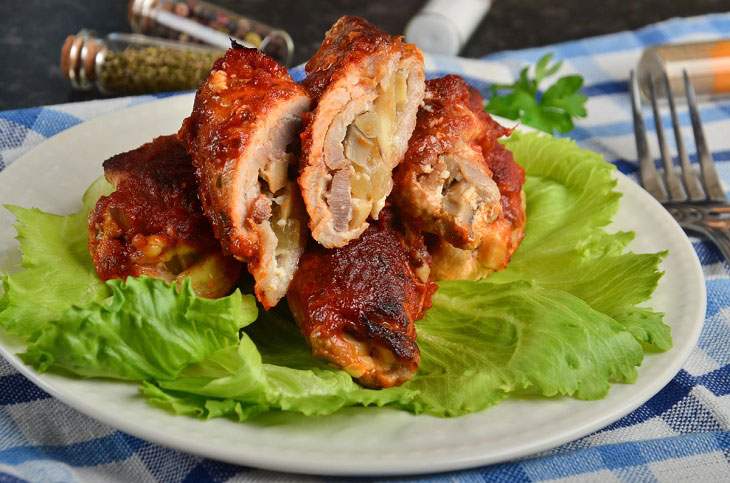 Крученики из свинины — мягкое и сочное мясное блюдо