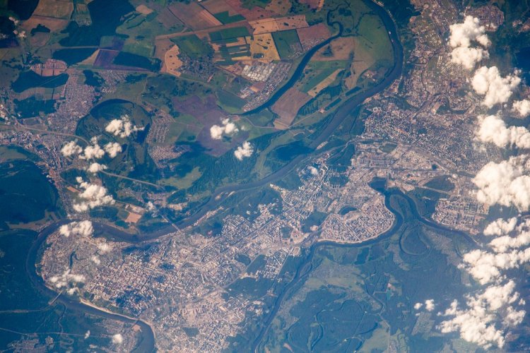 Российский космонавт Рязанский опубликовал фотографии Уфы из космоса Российский космонавт Рязанский опубликовал фотографии Уфы из космоса