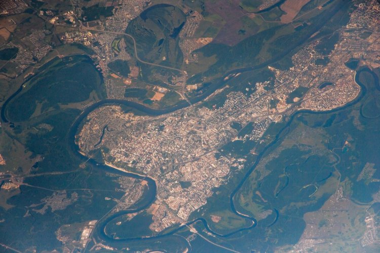 Российский космонавт Рязанский опубликовал фотографии Уфы из космоса Российский космонавт Рязанский опубликовал фотографии Уфы из космоса