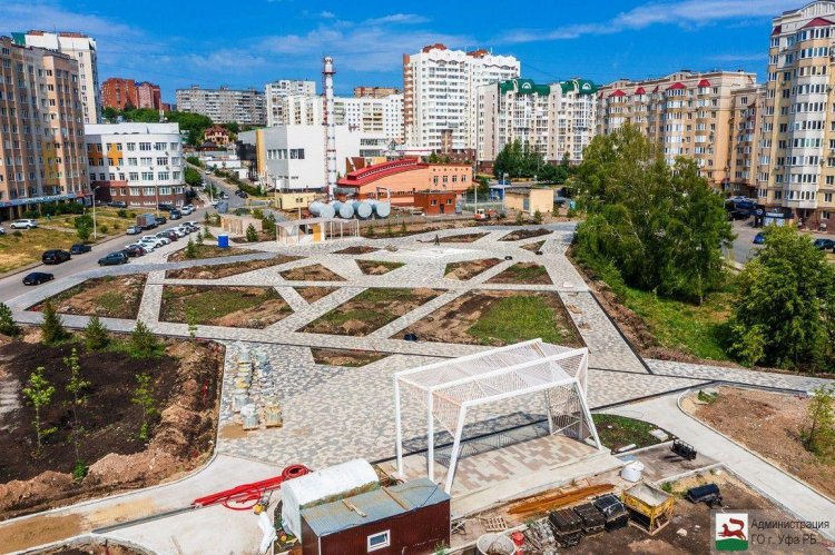 Новый парк с фонтаном в Уфе откроют для посетителей в августе 2021 года Новый парк с фонтаном в Уфе откроют для посетителей в августе 2021 года